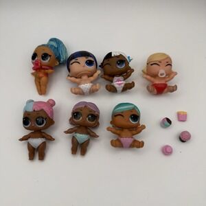 Lot of 7 LOL Surprise! Babies Dolls MGA Small Doll Baby  w/ Binkie Pacifier